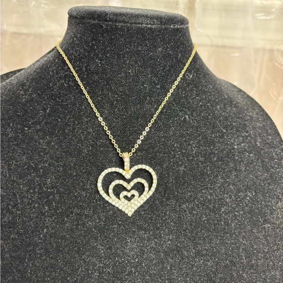 Nolan Miller Glamour Collection Gracious Heart Pendant Necklace 16” chain - Picture 9 of 9